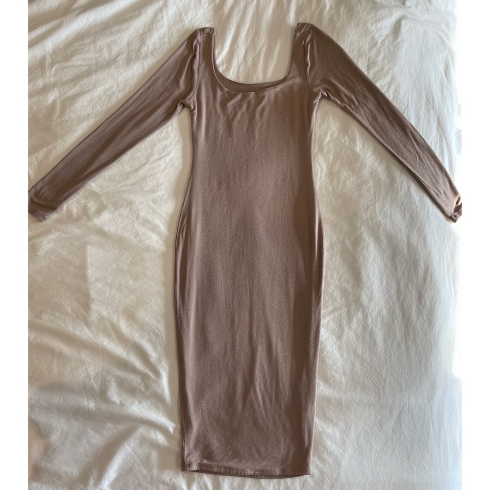 naked wardrobe brown dress NW Sculpt Tank Midi Dress